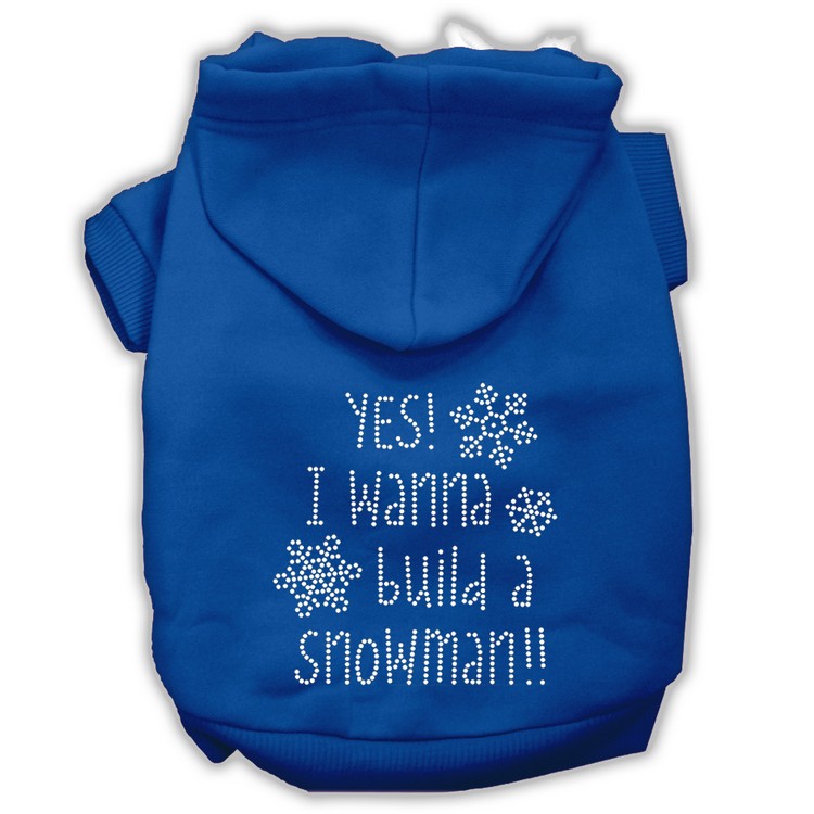 Yes! I want to build a Snowman Rhinestone Dog Hoodie Blue XXL